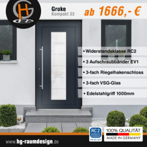 Groke Haustür - Modell Kompakt 33 statt ab 1856 Euro nur 1666 Euro