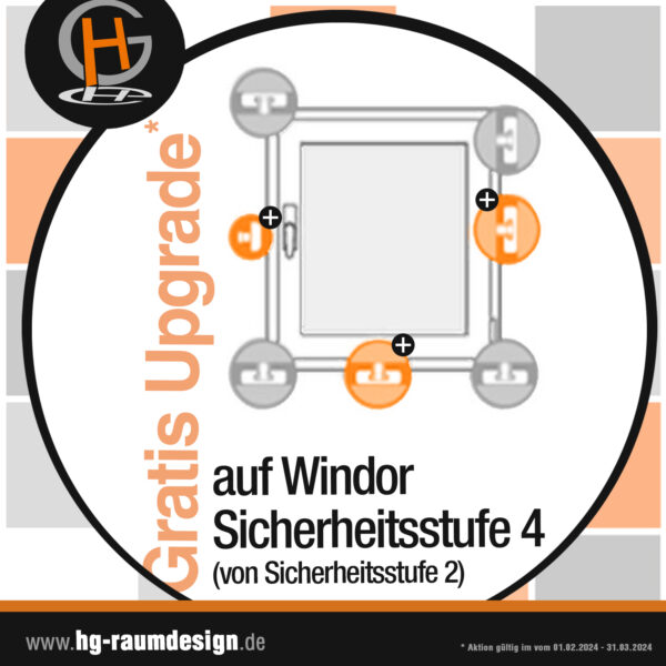 GRATIS Sicherheitsupgrade von WINDOR Sicherheitsstufe 2 auf Sicherheitsstufe 4