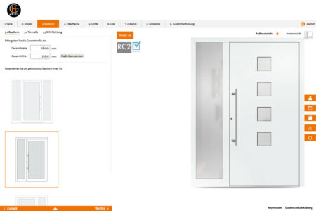 Wählen Sie die Bauform Ihrer Haustür - sogar mit Seitenteilen im gleichen Design