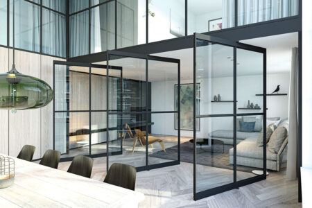 Pivot Elemente Kombination für modernes Loft-Interieur