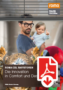 Broschüre zu den CDL Raffstoren von Roma zum Download