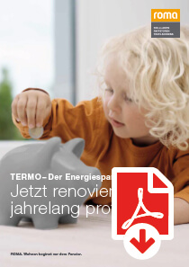 Broschüre zu den Energiespar-Rollladen Termo von Roma zum Download