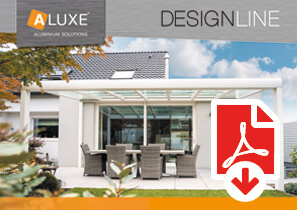 Broschüre zu den Terrassendächern der DesignLine von Aluxe zum Download