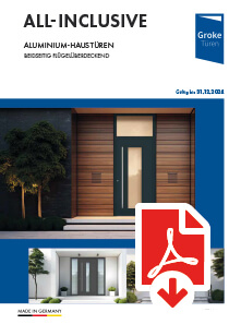 Katalog unserer All-Inclusive-Haustüren aus Aluminmium von Groke Türen zum Download